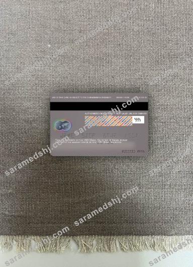 Mauritius HSBC Bank mastercard photolook back